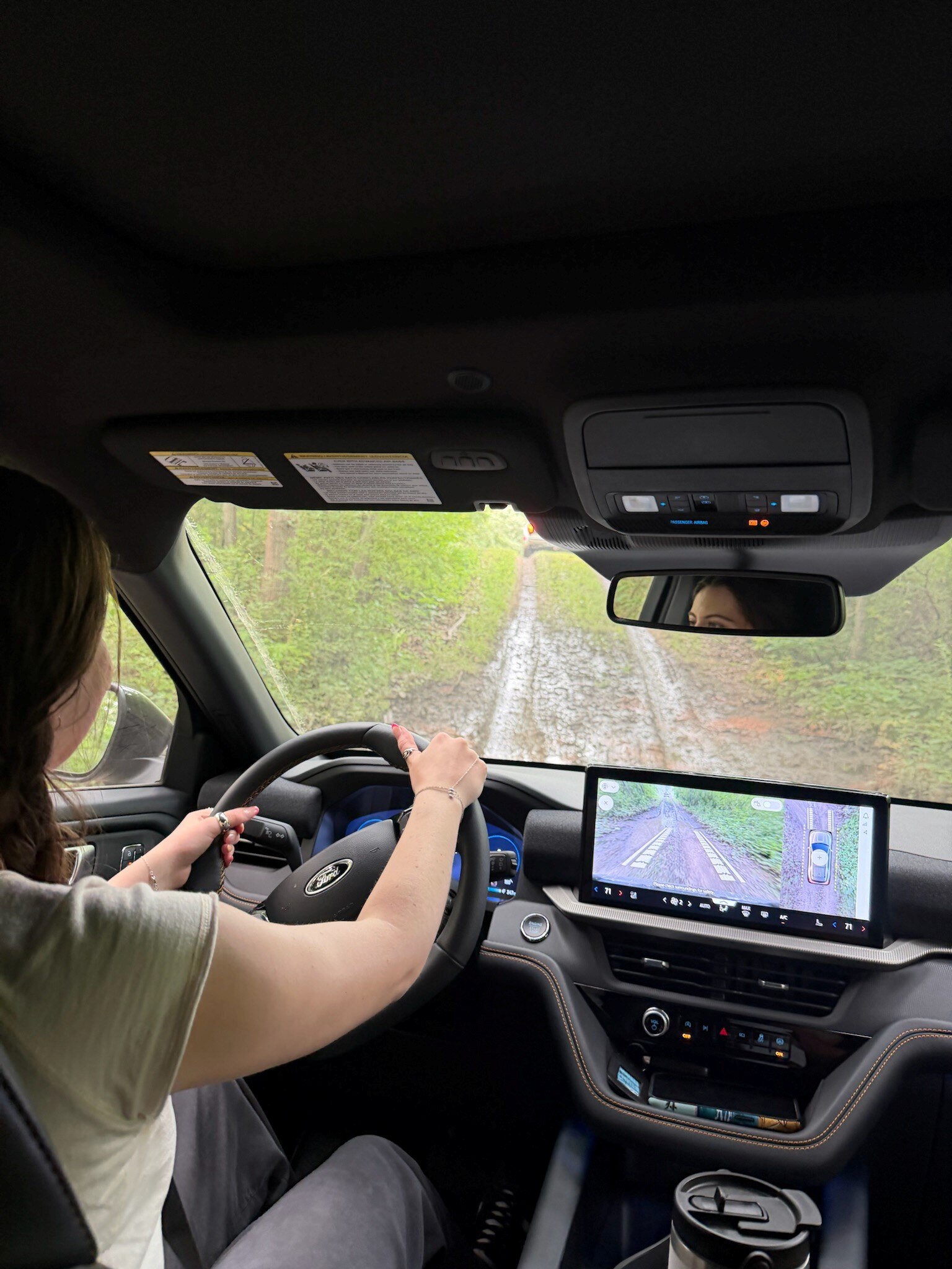 The Explorer Tremor overhead 360-degree and front-end cameras helped Gabrielle navigate the bigger drops. 